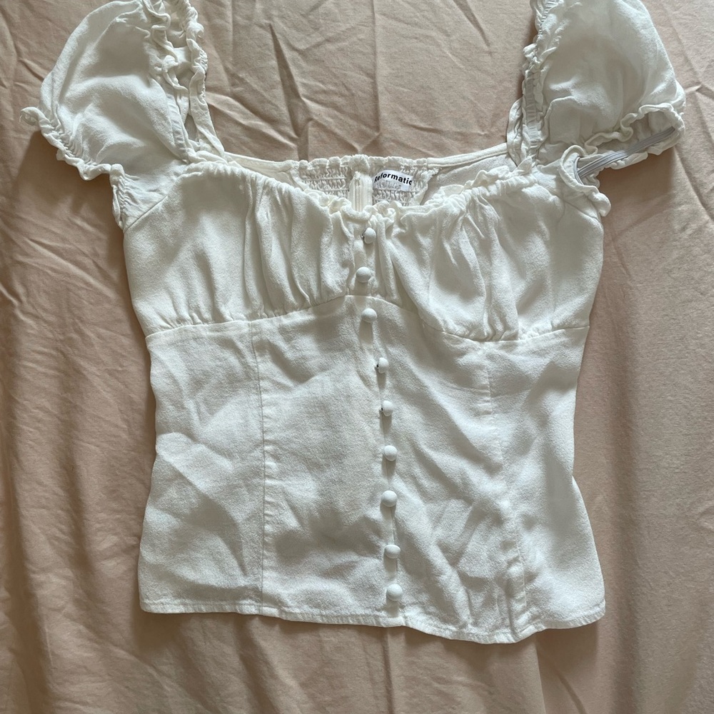 Reformation Bev Peasant blouse